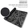 HGWALP Black Topographic Large Gaming Mouse Pad Extended XXL900 400 3MM Mouse Mat Long Desk Pad with Stitched Edges for Keyboard Home Office Gaming Work Big Desk Mat