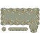 iLeadon Scalloped Desk Mat Set Desk Mat with Wrist Support Stitched Edges Large Mouse Pad with Wrist Rest Mouse Pad for Computer Keyboard Home Office Women Green