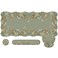 iCasso Desk Mat SetLarge Mouse Pad with Wrist RestErgonomic Keyboard Wrist Support for WomenGirly Floral Computer Mat with Scalloped EdgesNonSlip Desk Pad Home Office Gaming Green