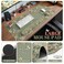 iCasso Desk Mat SetLarge Mouse Pad with Wrist RestErgonomic Keyboard Wrist Support for WomenGirly Floral Computer Mat with Scalloped EdgesNonSlip Desk Pad Home Office Gaming Green