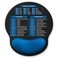 Senetem Mouse Pad with Wrist Rest Ergonomic Memory Foam Support Small Cute Excel Cheat Sheet Mousepad with Windows Office Shortcuts NonSlip PU Base for Computer Desk Laptop Travel Black Blue