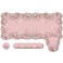 iCasso Desk Mat SetLarge Mouse Pad with Wrist RestErgonomic Keyboard Wrist Support for WomenGirly Floral Computer Mat with Scalloped EdgesNonSlip Desk Pad Home Office Gaming Pink