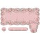 iCasso Desk Mat SetLarge Mouse Pad with Wrist RestErgonomic Keyboard Wrist Support for WomenGirly Floral Computer Mat with Scalloped EdgesNonSlip Desk Pad Home Office Gaming Pink