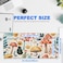KOAIWPAE Desk Pad Hand Drawn Charming Mushroom and Leaves Extended Gaming Mouse Pad Large 354x157 Big Mouse Pad with NonSlip Base and Stitched Edge Long Computer Keyboard Mouse Mat for Home Office Wor