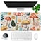 KOAIWPAE Desk Pad Hand Drawn Charming Mushroom and Leaves Extended Gaming Mouse Pad Large 354x157 Big Mouse Pad with NonSlip Base and Stitched Edge Long Computer Keyboard Mouse Mat for Home Office Wor
