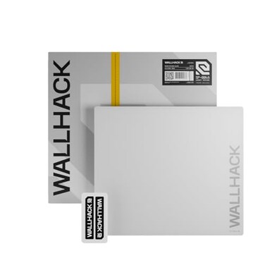 Wallhack SP004A Glass Gaming Mouse Pad 4th Gen MicroEtched Surface Medium Mousepad for Esports UltraFast Glide with Stopping Power Tempered Glass Durable Portable 154x177 White