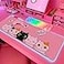 JMIYAV Pink Kawaii Cat RGB Gaming Mouse Pad 315x12 Inch PC XL Large Extended Glowing Led Light Up Cool Mouse pad Desk Pad NonSlip Rubber Computer Mouse Mat Cute Mousepad 315x12 Inch