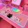 JMIYAV Pink Kawaii Cat RGB Gaming Mouse Pad 315x12 Inch PC XL Large Extended Glowing Led Light Up Cool Mouse pad Desk Pad NonSlip Rubber Computer Mouse Mat Cute Mousepad 315x12 Inch