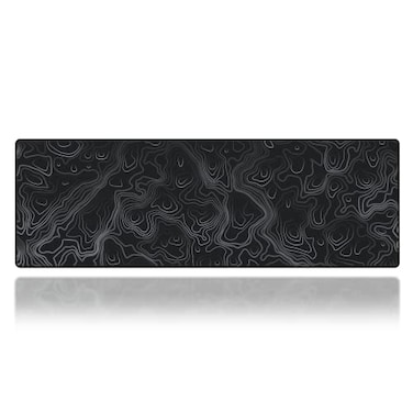 Gamer Boss Gaming Mouse Pad 36 x 12 Inches 4mm Thick with Stitched Edges NonSlip Rubber Base Premium Cloth Mousepad Desk Mat for Laptop Keyboard Computer PC Extended Topographic