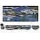 ToLuLu Extended Gaming Mouse Pad Memory Foam Ergonomic Keyboard Mouse Wrist Rest Support Set Large Desk Mat with Stitched Edges NonSlip Base Mousepad for Home Office Game Monet Water Lilies