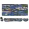 ToLuLu Extended Gaming Mouse Pad Memory Foam Ergonomic Keyboard Mouse Wrist Rest Support Set Large Desk Mat with Stitched Edges NonSlip Base Mousepad for Home Office Game Monet Water Lilies