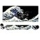 ToLuLu Extended Gaming Mouse Pad Memory Foam Ergonomic Keyboard Mouse Wrist Rest Support Set Large Desk Mat with Stitched Edges NonSlip Base Mousepad for Home Office Game Study Wave of Kanagawa