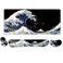 ToLuLu Extended Gaming Mouse Pad Memory Foam Ergonomic Keyboard Mouse Wrist Rest Support Set Large Desk Mat with Stitched Edges NonSlip Base Mousepad for Home Office Game Study Wave of Kanagawa