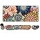 ToLuLu Extended Gaming Mouse Pad Memory Foam Ergonomic Keyboard Mouse Wrist Rest Support Set Large Desk Mat with Stitched Edges NonSlip Base Mousepad for Home Office Game Colorful Flower