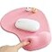 Beetoo Office Mousepad with Gel Wrist Support Ergonomic Gaming Desktop Memory Foam Mouse Pad Wrist Rest Silicone NonSlip Rubber Base PremiumTextured Mouse Pad for Laptop Computer Pink