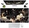 LuckyCow Black and Gold Celestial Desk Mat XXL Extended Gaming Mouse Pad Large Mousepad with Stitched Edges Laptop Computer Keyboard Mouse Mat Desk Pad for Work Game Office Home Desk Decor 315x1575 in