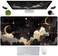 LuckyCow Black and Gold Celestial Desk Mat XXL Extended Gaming Mouse Pad Large Mousepad with Stitched Edges Laptop Computer Keyboard Mouse Mat Desk Pad for Work Game Office Home Desk Decor 315x1575 in