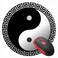 SUFPMP Mouse Pad Ying Yang Peace Yin Yang Round Mousepad NonSlip Rubber Base Mouse Mat for Laptop and Computer
