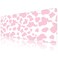Deokke Extended Large Computer Gaming Mouse Pad Desk Mat315157 inDesk Pad with NonSlip Base and Stitched EdgesSuitable for Work Office Large Gaming Mouse Pad Desktop PadPink Cow