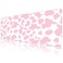 Deokke Extended Large Computer Gaming Mouse Pad Desk Mat315157 inDesk Pad with NonSlip Base and Stitched EdgesSuitable for Work Office Large Gaming Mouse Pad Desktop PadPink Cow