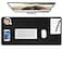 Boutilon Leather Desk Pad ProtectorNonSlip Mouse PadLaptop Desk PadOffice Mouse MatWaterproof Leather Desk BlotterDesk Writing Pad for Office and HomeLaptop Blotter MBlack30x14