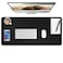 Boutilon Leather Desk Pad ProtectorNonSlip Mouse PadLaptop Desk PadOffice Mouse MatWaterproof Leather Desk BlotterDesk Writing Pad for Office and HomeLaptop Blotter MBlack30x14