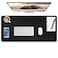 Boutilon Leather Desk Pad ProtectorNonSlip Mouse PadLaptop Desk PadOffice Mouse MatWaterproof Leather Desk BlotterDesk Writing Pad for Office and HomeLaptop Blotter MBlack30x14