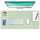 Boutilon Leather Desk Pad ProtectorNonSlip Mouse PadLaptop Desk PadOffice Mouse MatWaterproof Leather Desk BlotterDesk Writing Pad for Office and Home MGreen30x14