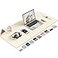 Aothia DoubleSided PU Leather Desk Pad NonSlip Large Mouse Pad Desk Mat for Office Home Waterproof Easy to Clean Durable DualSided Surface 36 x 17 Beige