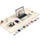 Aothia DoubleSided PU Leather Desk Pad NonSlip Large Mouse Pad Desk Mat for Office Home Waterproof Easy to Clean Durable DualSided Surface 36 x 17 Beige