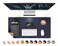 RENMTURE DualSided Mouse Pad Natural Cork PU Leather Large Desk Pad for Office and Home Work Desk Protector NonSlip Waterproof Easy Clean Dark Blue 32x16