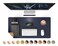 RENMTURE DualSided Mouse Pad Natural Cork PU Leather Large Desk Pad for Office and Home Work Desk Protector NonSlip Waterproof Easy Clean Dark Blue 32x16