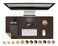 RENMTURE DualSided Mouse Pad Natural Cork PU Leather Large Desk Pad for Office and Home Work Desk Protector NonSlip Waterproof Easy Clean Dark Coffee 36x17