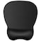 JIKIOU Ergonomic Mouse Pad with Gel Wrist Support Comfortable Mousepad with Smooth Wrist Rest Surface and NonSlip PU Base for Pain Relief Computer Laptop Office Home Black 92 x 81 in