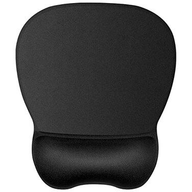 JIKIOU Ergonomic Mouse Pad with Gel Wrist Support Comfortable Mousepad with Smooth Wrist Rest Surface and NonSlip PU Base for Pain Relief Computer Laptop Office Home Black 92 x 81 in