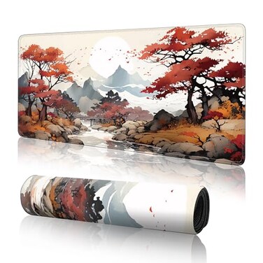 Kmtpeds Cherry Blossom XL Mouse PadLarge Mouse Pad Gaming 315 x 118 in Mouse Mat Desk PadExtended Keyboard Mousepad Large Desk Mat with NonSlip Rubber Base and Stitched Edge for Home Office