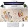 CYZFF Japanese Ramen Sushi Food Desk Mat Beige XL Mouse Pad Large Full Desk Mousepad Gaming Extended Keyboard Mouse Mat Desk Pad for Computer Laptop 315X157 NonSlip Rubber Base with Stitched Edges