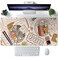 CYZFF Japanese Ramen Sushi Food Desk Mat Beige XL Mouse Pad Large Full Desk Mousepad Gaming Extended Keyboard Mouse Mat Desk Pad for Computer Laptop 315X157 NonSlip Rubber Base with Stitched Edges