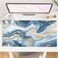 QIYI Desk Pad Large Keyboard and Mouse Pad for Laptop Computer PU Leather Desk Cover Protector Desk Dcor Accessories for Office Home Work Writing Gaming 315 x 157 Blue White Marble
