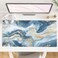 QIYI Desk Pad Large Keyboard and Mouse Pad for Laptop Computer PU Leather Desk Cover Protector Desk Dcor Accessories for Office Home Work Writing Gaming 315 x 157 Blue White Marble