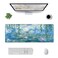 mutakin Mouse Pad Stitched Edge XL Large Mousepad 315 X 12 Rubber Base Non Slip Desk Mat for Laptop Pc Computer Gaming Monet Water Lilies