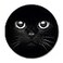 Smooffly Cat Mouse Pad Cute Black Cat Face Mousepad with Rubber 20cm