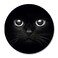 Smooffly Cat Mouse Pad Cute Black Cat Face Mousepad with Rubber 20cm