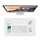 Hsurbtra Desk Pad 236 x 138 PU Leather Desk Mat M Extended Mouse Pad Waterproof Desktop Blotter Protector NonSlip Ultra Thin Small Laptop Keyboard Writing Mat for Office Home White