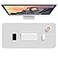 Hsurbtra Desk Pad 30 x 14 PU Leather Desk Mat XL Extended Mouse Pad Waterproof Desktop Blotter Protector NonSlip Ultra Thin Large Laptop Keyboard Writing Mat for Office Home Gray