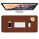 Hsurbtra Desk Pad 30 x 14 PU Leather Desk Mat XL Extended Mouse Pad Waterproof Desktop Blotter Protector NonSlip Ultra Thin Large Laptop Keyboard Writing Mat for Office Home Brown