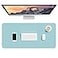 Hsurbtra Desk Pad 30 x 14 PU Leather Desk Mat XL Extended Mouse Pad Waterproof Desktop Blotter Protector NonSlip Ultra Thin Large Laptop Keyboard Writing Mat for Office Home Lake Blue