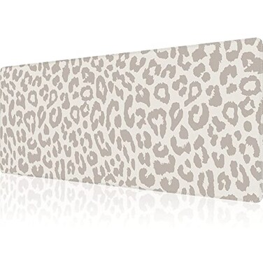 PTPLMM Large Mouse Pad Gaming Mousepad XL Beige Leopard Print Desk Mat Mouse Pad Long 315x118 in Extended Big Cute Mousepad Waterproof Desk Pad with NonSlip Base and Stitched Edges for Computer Keyboa