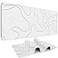 DIGSOM Mouse Pad Gaming Mousepad 315 x 118 in Large Mouse Pad for Keyboard and Mouse with AntiSlip Rubber Base Keyboard Pad XL Mouse Mat for Home and OfficeWhite with Black Topographic Line