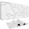 DIGSOM Mouse Pad Gaming Mousepad 315 x 118 in Large Mouse Pad for Keyboard and Mouse with AntiSlip Rubber Base Keyboard Pad XL Mouse Mat for Home and OfficeWhite with Black Topographic Line
